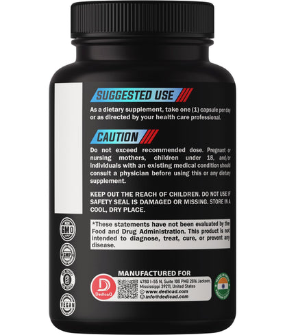 DEDICAD Premium Wormwood Extract Capsules - 5 Month Supply for Immune - 12 Herbs Blended with Black Walnut Leaves, Ginger, Turmeric & More - 150 Counts DEDICAD buy supplements Au