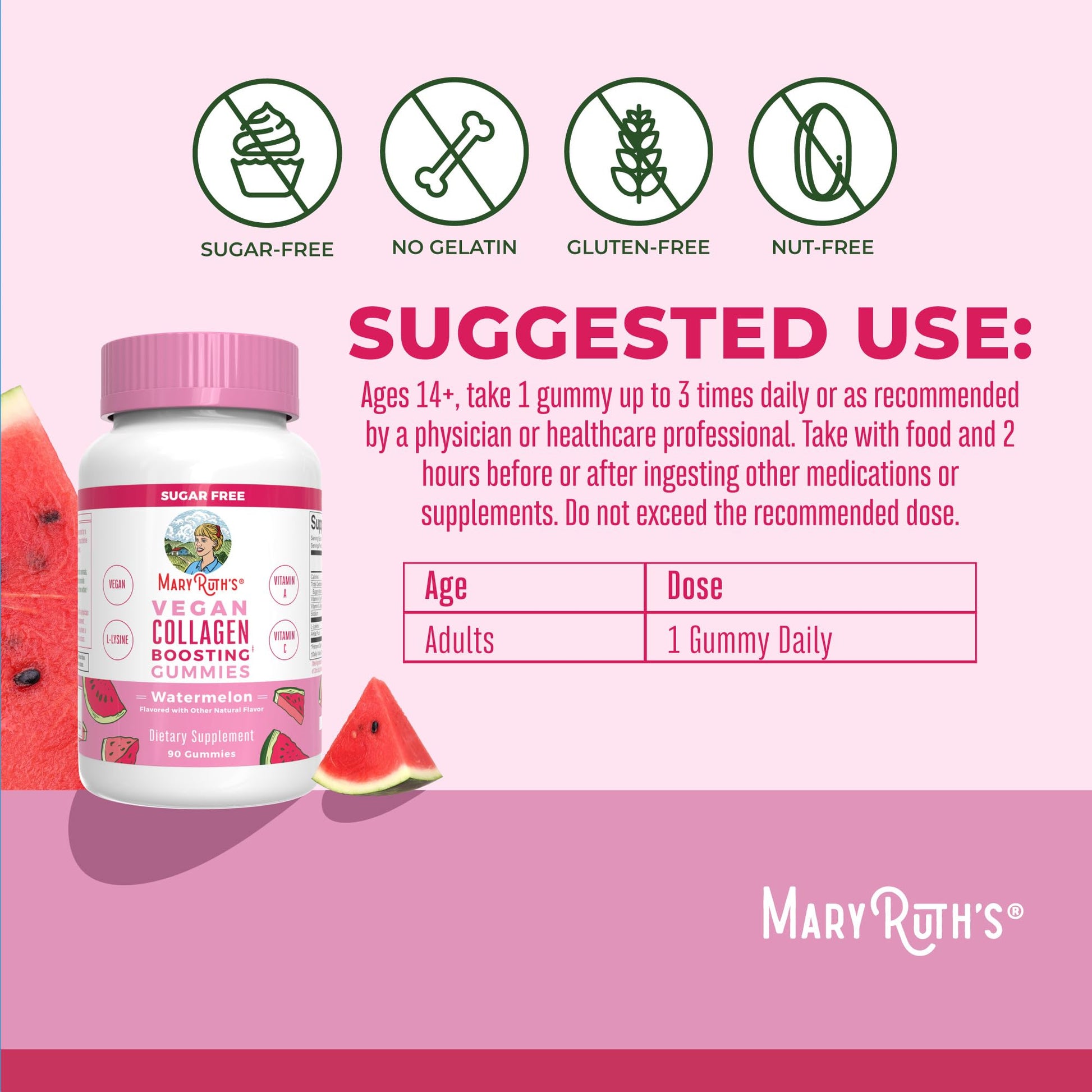 MaryRuth Organics Vegan Collagen for Women & Men, Collagen Boosting Gummies, Skin Care, Lysine, Vitamin C, Vitamin A, Amla, Supplement for Hair & Skin, Vegan, Non-GMO, Gluten Free, 90 Servings MARYRUTH'S buy supplements Au