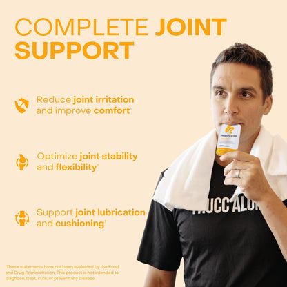 Healthycell Joint Health & Mobility Daily Liquid Supplement - Joint Support Supplement, Inflammation Response, Cartilage & Flexibility with Curcumin, Glucosamine & Chondroitin - 30 Gel Packs HealthycellBuy Supplements Australia