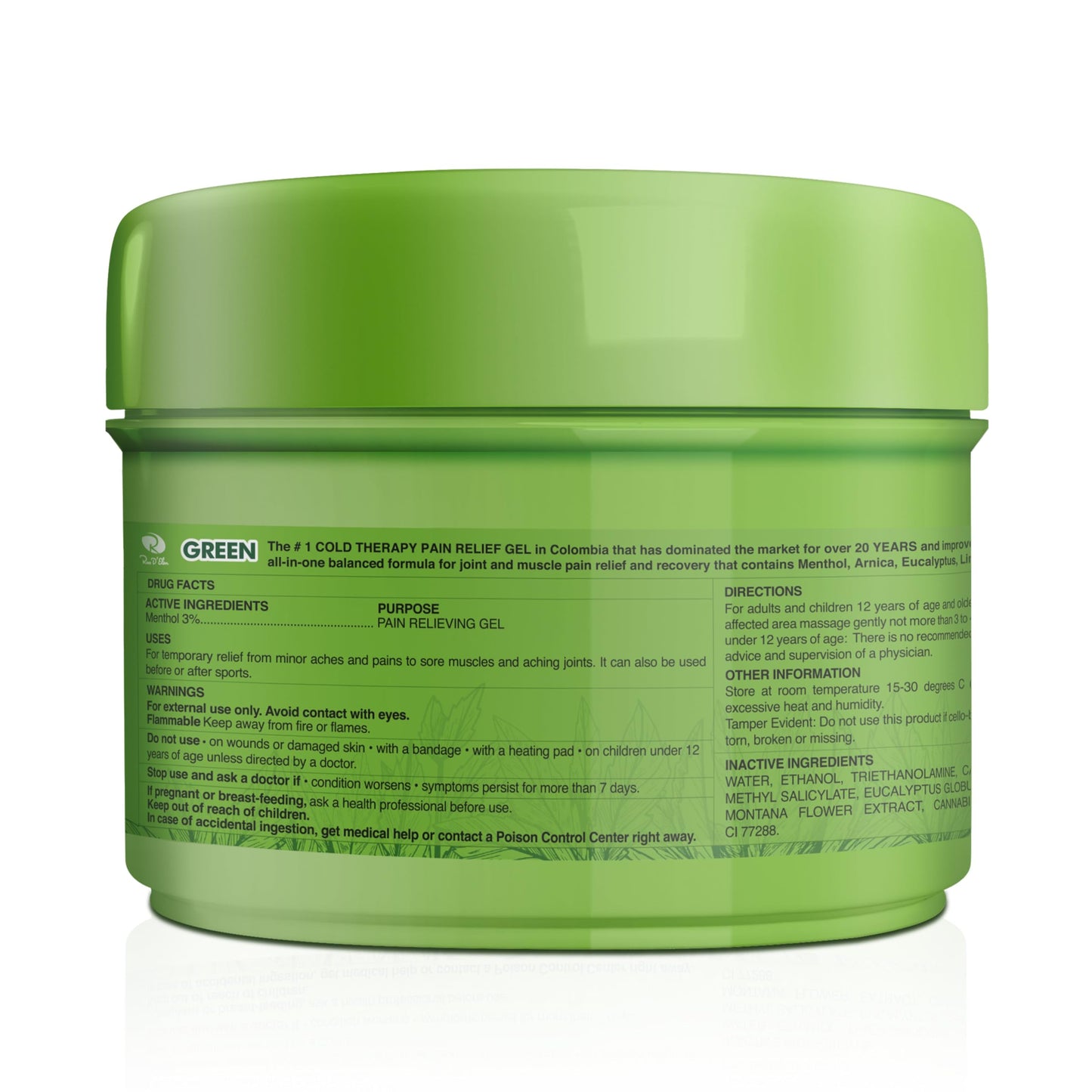 Ross D'Elen Green Menthol Gel - 2Pack Large Size (2) ROSS D'ELENBuy Supplements Australia