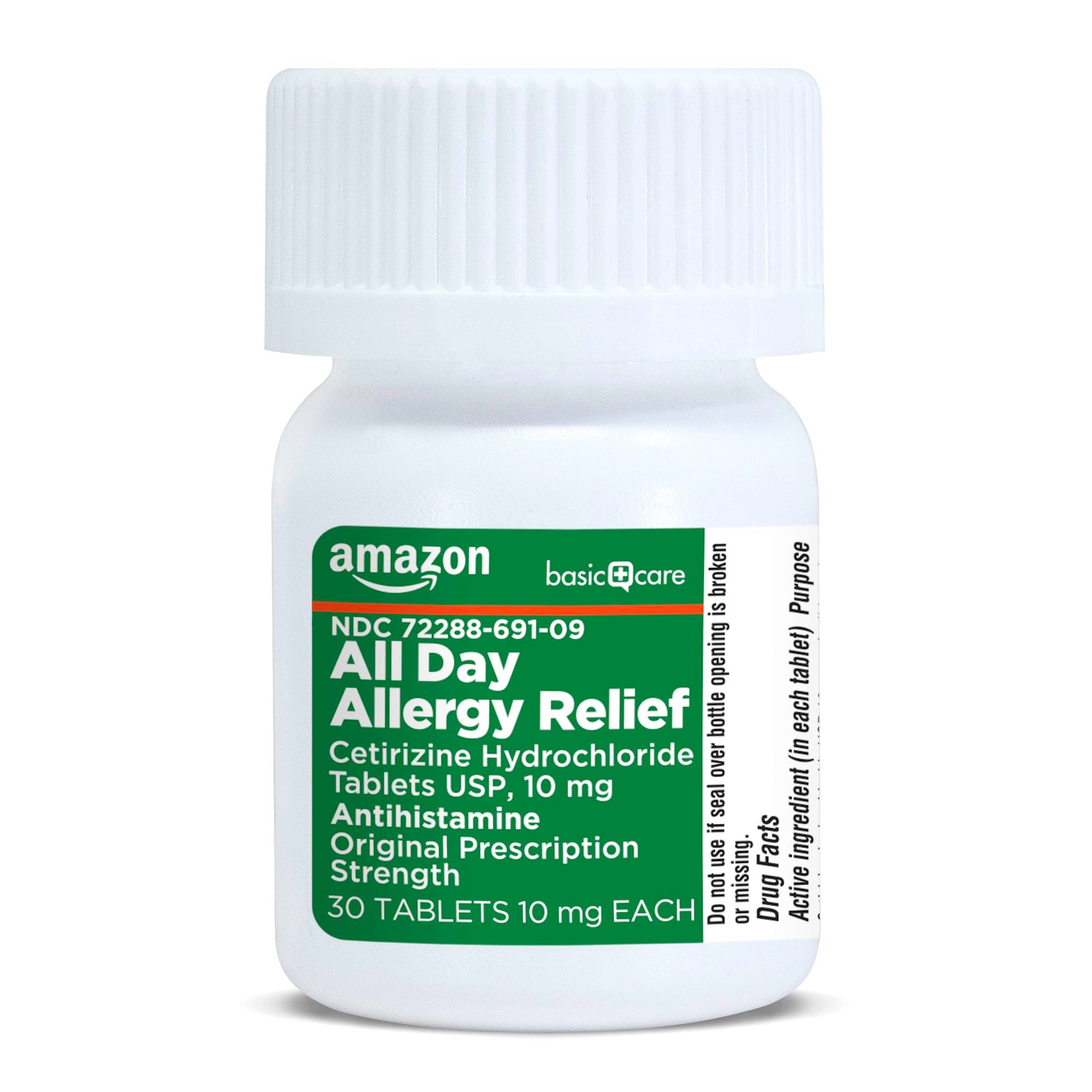 Amazon Basic Care All Day Allergy, Cetirizine Hydrochloride Tablets, 10 mg, 24-Hour Relief for Sneezing, Runny Nose, Itchy Eyes & Throat, Indoor & Outdoor Allergy Relief, 30 Count Amazon Basic Care buy supplements Au