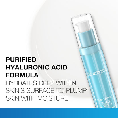 Neutrogena Hydro Boost Hydrating Hyaluronic Acid Face & Neck Serum, Fast-Absorbing