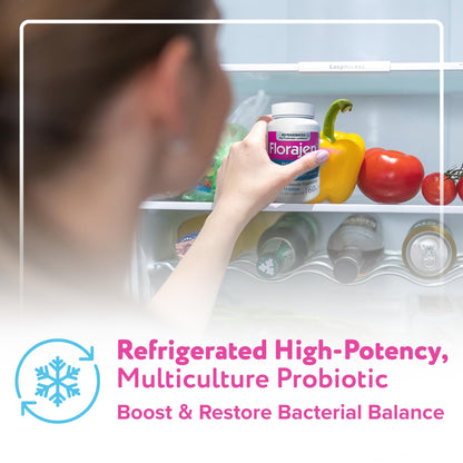 Florajen3 Digestion High Potency Refrigerated Probiotics | Restores Balance in Digestive System | for Antibiotic Side Effects | 60 Capsules