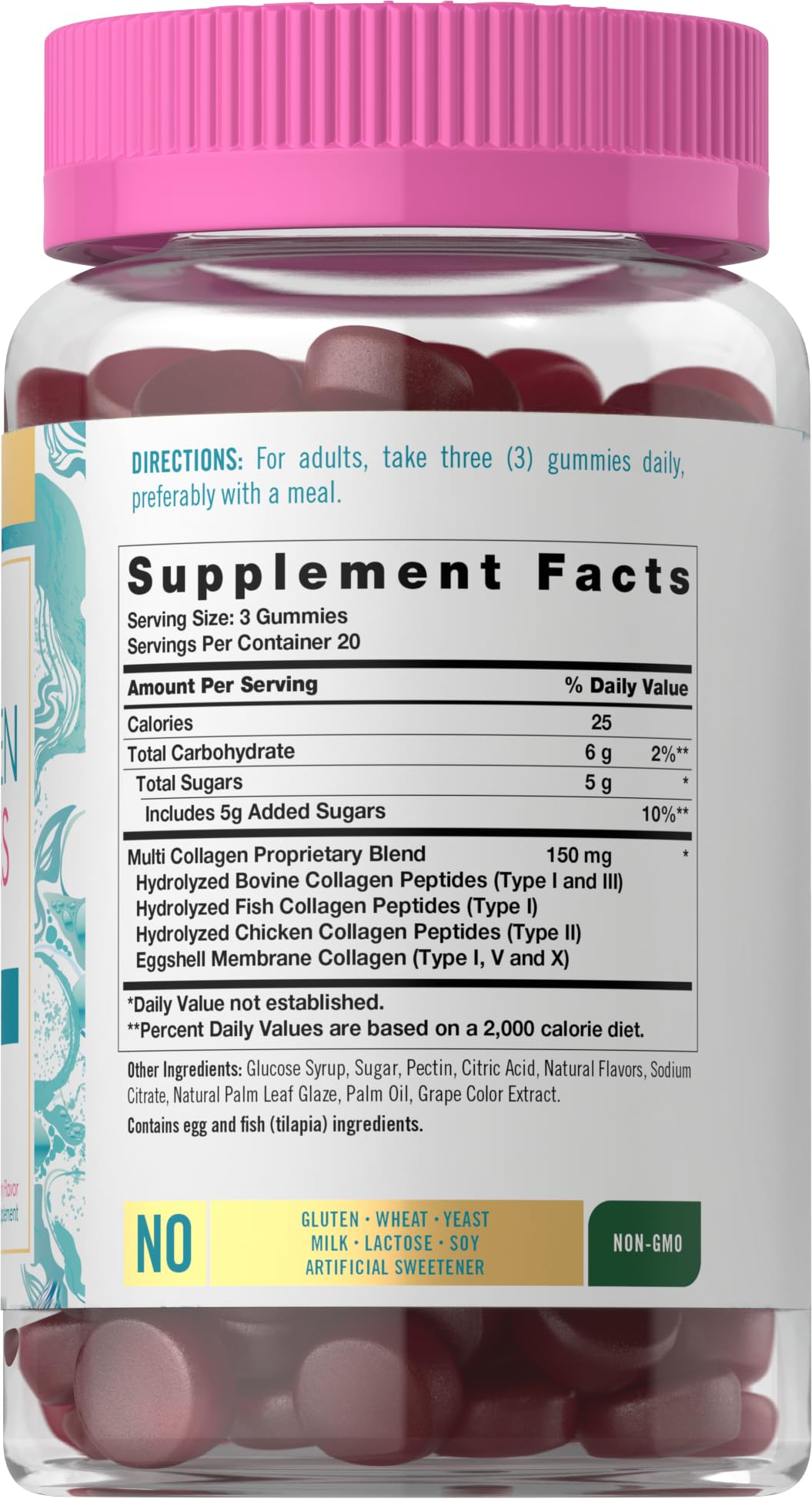 Carlyle Collagen Peptides Gummies | 60 Count | Multi Collagen Complex | Beauty Formula Supplement | Mixed Berry Flavor | Non-GMO, Gluten Free Carlyle buy supplements Au