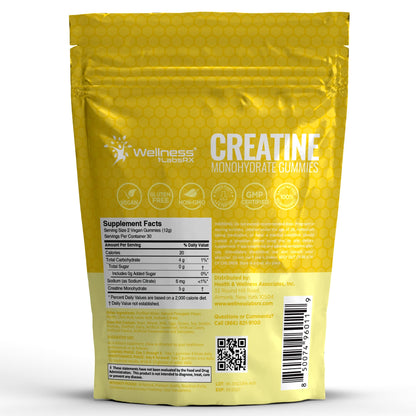 Creatine Gummies 5000mg, 30 Servings Creatine Monohydrate Gummies - Third-Party Tested Creatine for Women, Pineapple Flavor Creatine for Men, Muscle Growth,