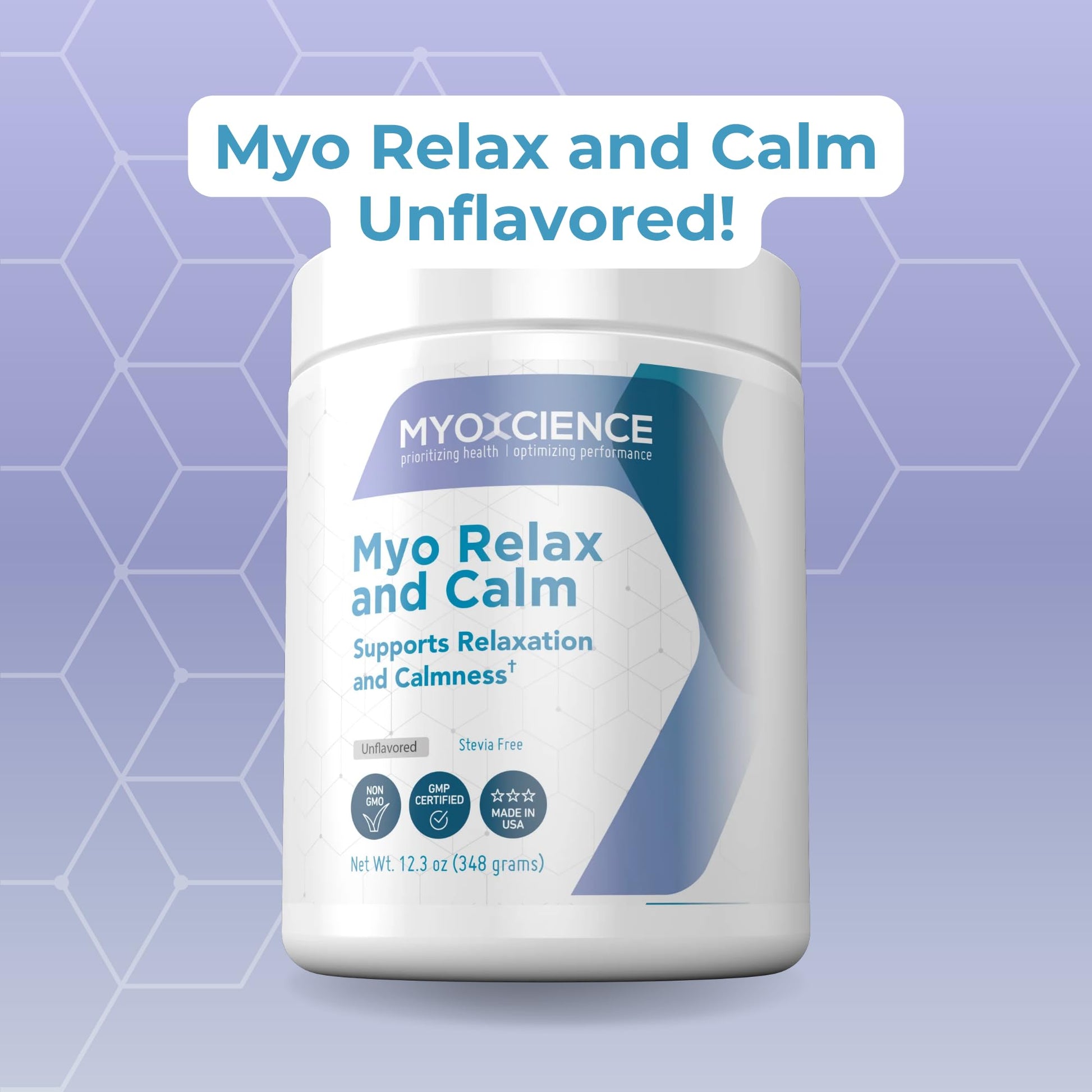 MYOXCIENCE Myo Relax & Calm | Myo-Inositol, L-Theanine, Taurine, Magnesium & GABA | Supports Sleep, Neurotransmitter & Hormone Support (Unflavored) (60 Servings) MYOXCIENCE buy supplements Au