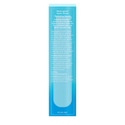 Neutrogena Hydro Boost Hydrating Hyaluronic Acid Face & Neck Serum, Fast-Absorbing