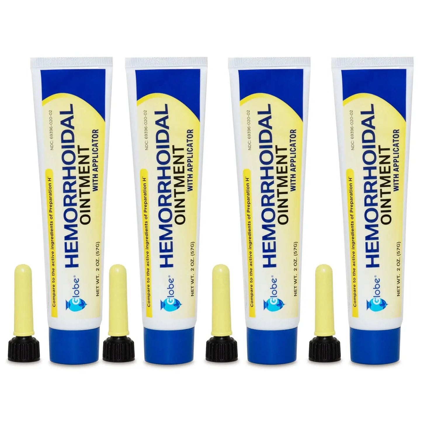 Globe Hemorrhoidal Ointment, Phenylephrine HCl, Petrolatum, Mineral Oil, Relief from Burning, Itching and Discomfort of Hemorrhoids, 2 Ounces (4 Pack) GlobeBuy Supplements Australia
