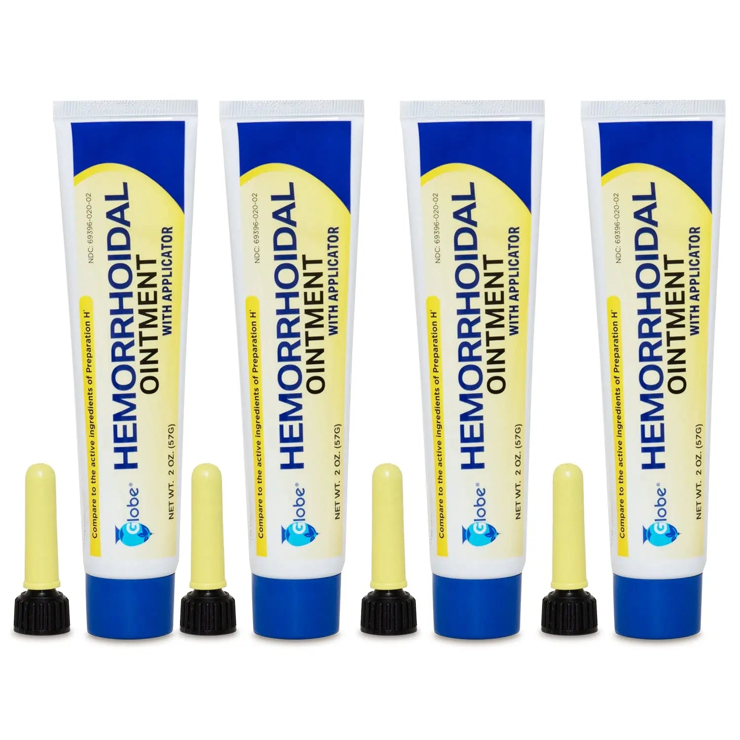 Globe Hemorrhoidal Ointment, Phenylephrine HCl, Petrolatum, Mineral Oil, Relief from Burning, Itching and Discomfort of Hemorrhoids, 2 Ounces (4 Pack) GlobeBuy Supplements Australia
