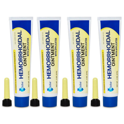 Globe Hemorrhoidal Ointment, Phenylephrine HCl, Petrolatum, Mineral Oil, Relief from Burning, Itching and Discomfort of Hemorrhoids, 2 Ounces (4 Pack) GlobeBuy Supplements Australia
