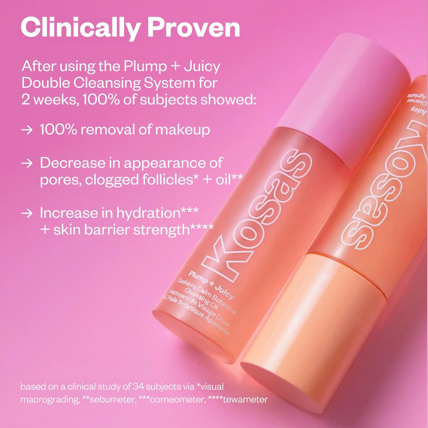 Kosas Plump + Juicy Cushiony Calm Botanical Cleansing Oil – Hydrating Makeup Remover for Sensitive Skin, Non-Greasy Oil Cleanser with Ceramides & Squalane for Soft, Soothed Skin Kosas buy supplements Au