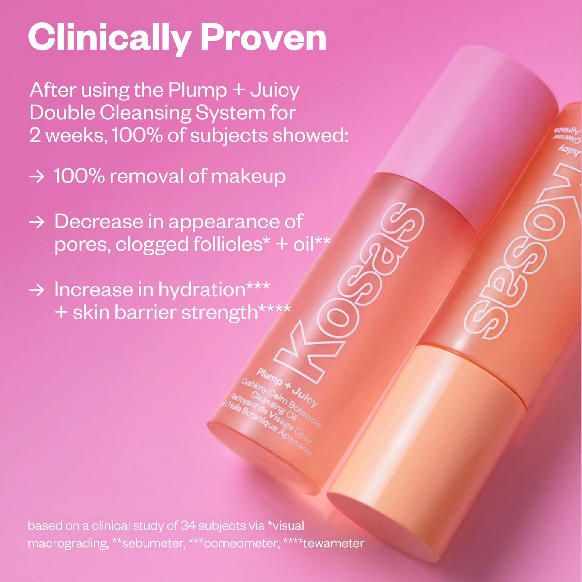Kosas Plump + Juicy Cushiony Calm Botanical Cleansing Oil – Hydrating Makeup Remover for Sensitive Skin, Non-Greasy Oil Cleanser with Ceramides & Squalane for Soft, Soothed Skin Kosas buy supplements Au