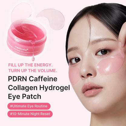 medicube PDRN Caffeine Collagen Eye Patch | Gel Eye Patches for the appearance of Dark Circles, Undereye Bags