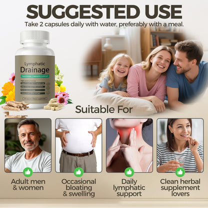 Lymphatic Drainage Capsules | Lymphatic Support Supplement for Women | Anti Cellulite, Water Retention & Bloating Relief | with Dandelion, Cleavers & Echinacea | Non-GMO, Gluten Free | 60 Count MUPUFU buy supplements Au