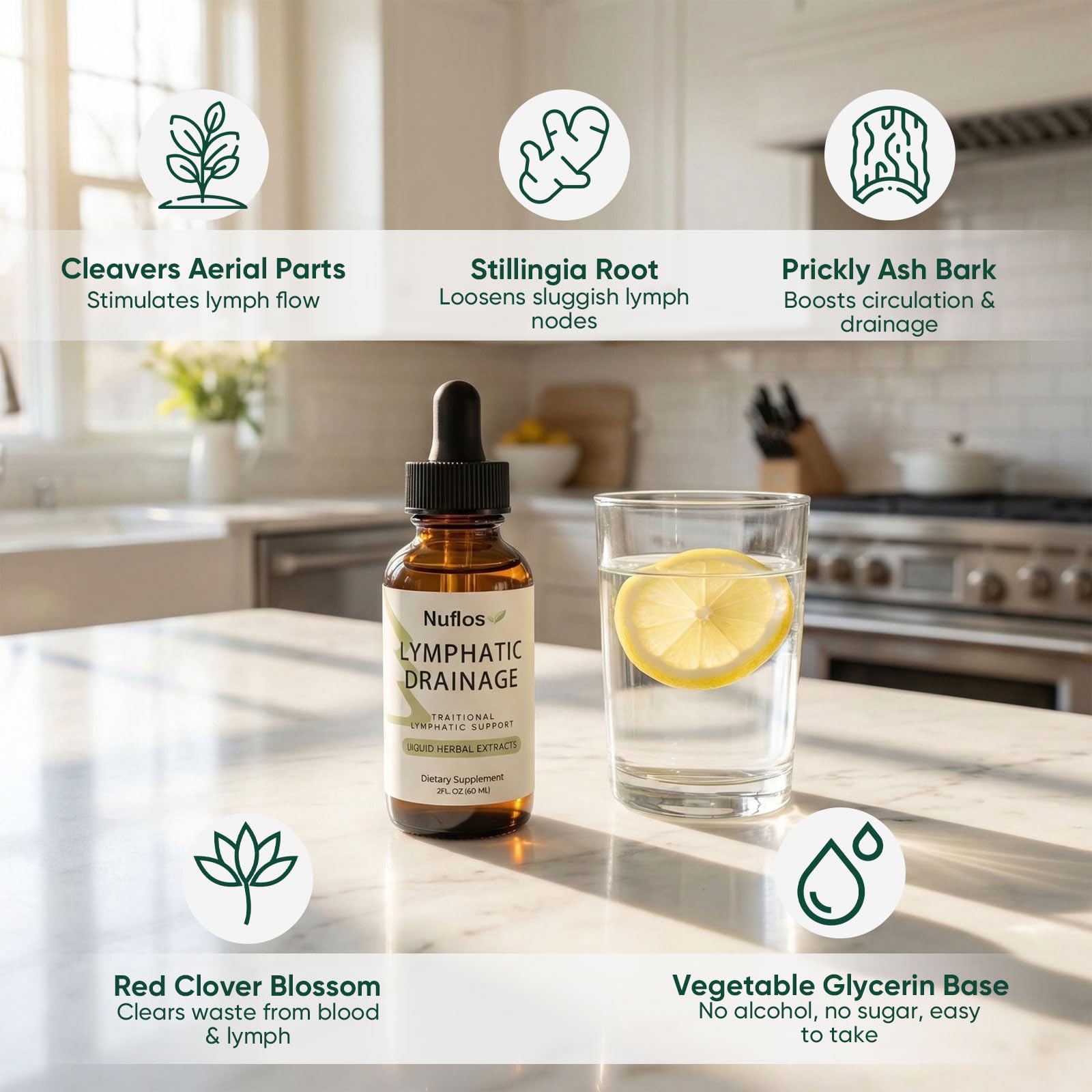 FQMUEV Nuflos Lymphatic Drainage Drops, Lymphatic Drainage Supplements, Premium 4-in-1 Herbal Blend, Daily Wellness & Overall Relief, 2 Fl. Oz (A) FQMUEV buy supplements Au