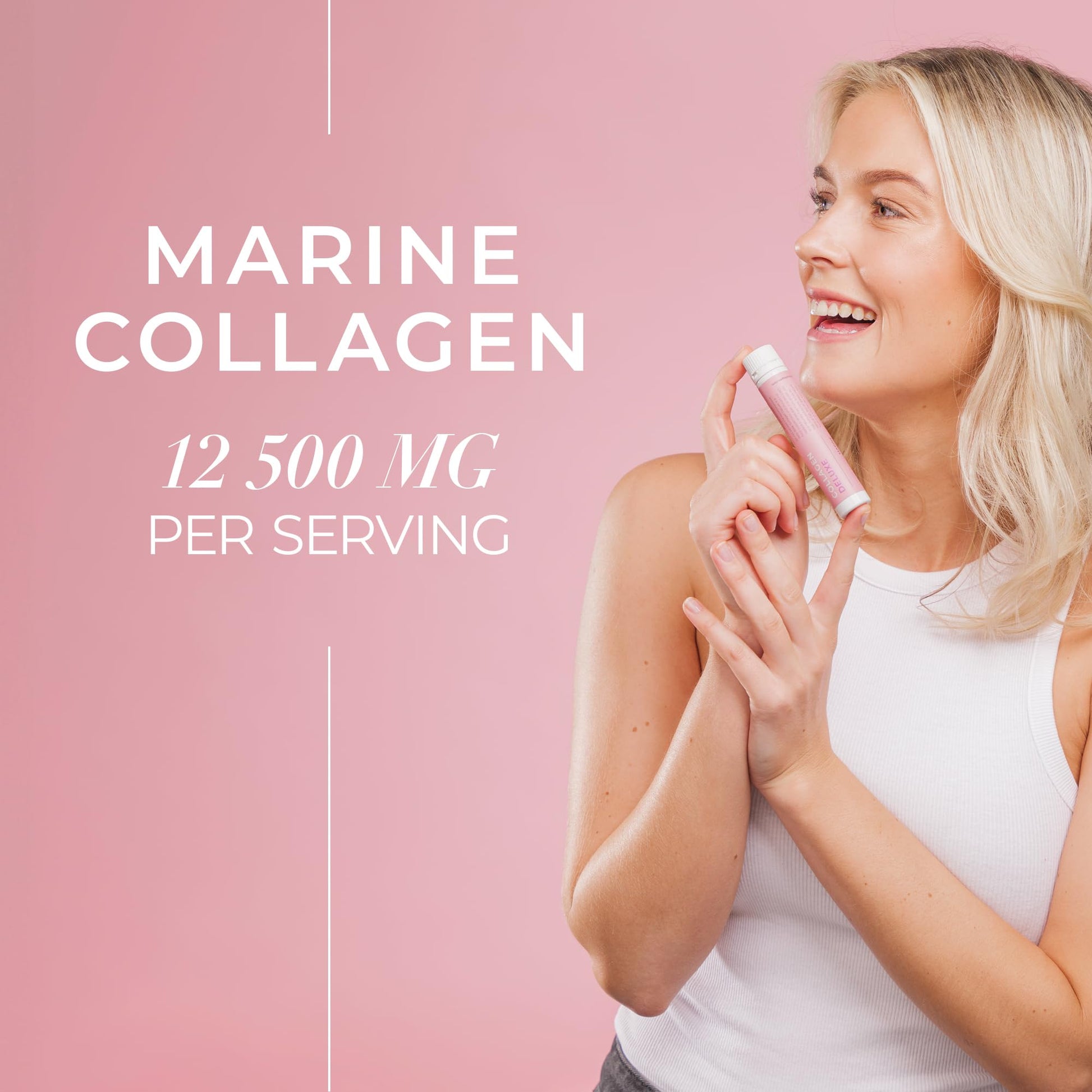 Swedish Collagen Deluxe, 12,500 mg Hydrolyzed Marine Collagen Liquid Supplement - 20 x 25 ml Daily Shots | Hyaluronic Acid, Biotin & Vitamin C for Healthy Hair, Skin, Nails & Joints | Sugar-Free Swedish Collagen buy supplements Au