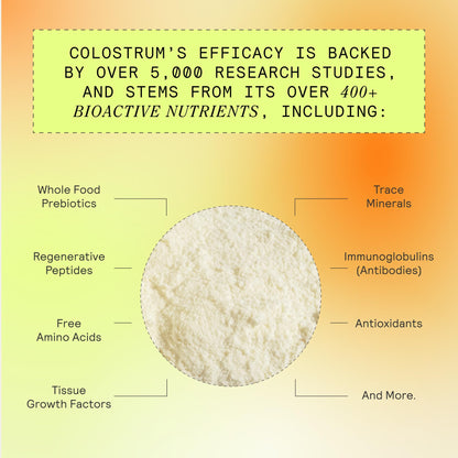 ARMRA Colostrum™ Powder | Blood Orange | Gut Health & Bloating | Skin & Hair | Immunity | Keto, Gluten & Fat-Free | 30 Servings