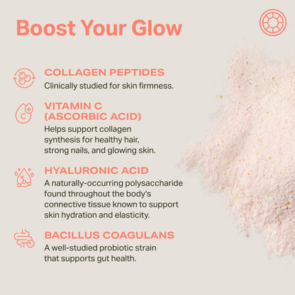 Proper, The Corals Daily Glow Beauty Blend - Nutrient Dense Superfood Powder with Collagen Peptides, Hyaluronic Acid Powder, Vitamin C, and MSM. Hair, Skin, Nail Vitamin Supplement for Women & Men ProperBuy Supplements Australia