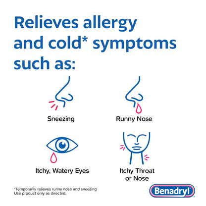 Benadryl Ultratabs Allergy Relief Medicine, 25 mg Diphenhydramine HCl Antihistamine Tablets For Relief of Cold & Allergy Symptoms Like Sneezing, Runny Nose, & Itchy Eyes & Throat, 24 ct Benadryl buy supplements Au