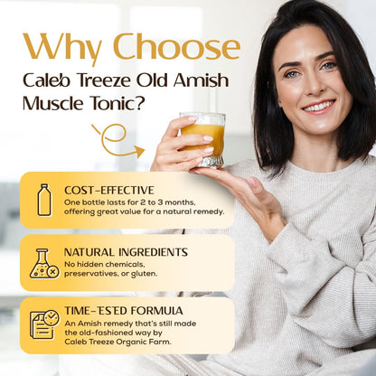 Caleb Treeze Old Amish Muscle Tonic 8 fl oz, Leg Cramps Relief, Foot Cramps Relief, Restless Legs, Muscle Cramps & Spasm Relief Caleb TreezeBuy Supplements Australia