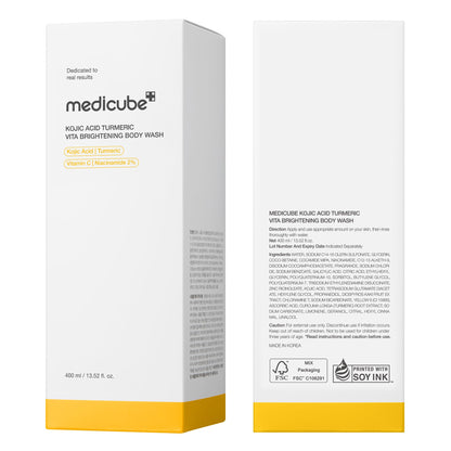 medicube Kojic Acid Turmeric Brightening Body Wash | Gentle Shower Gel for Uneven Skin