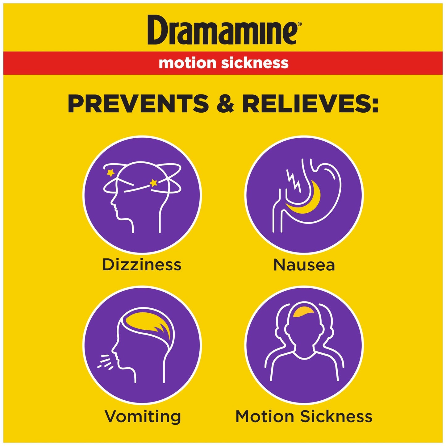 Dramamine Motion Sickness Less Drowsy, Travel Vial, Multicolor, 8 Count Dramamine buy supplements Au
