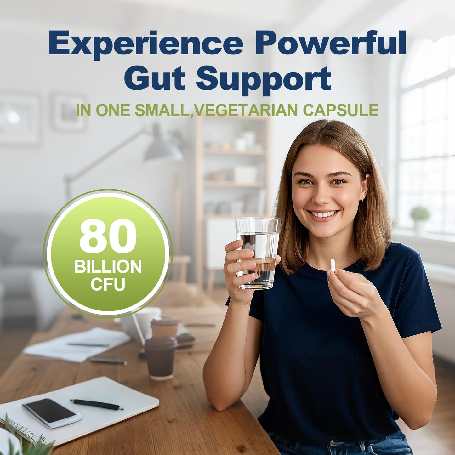 Migcopat Probiotic Prebiotic, Postbiotic & Digestive Enzymes for Digestive Health, 80 Billion CFU Probiotics Complete Gut Support with Berberine, Cinnamon, L-Glutamine