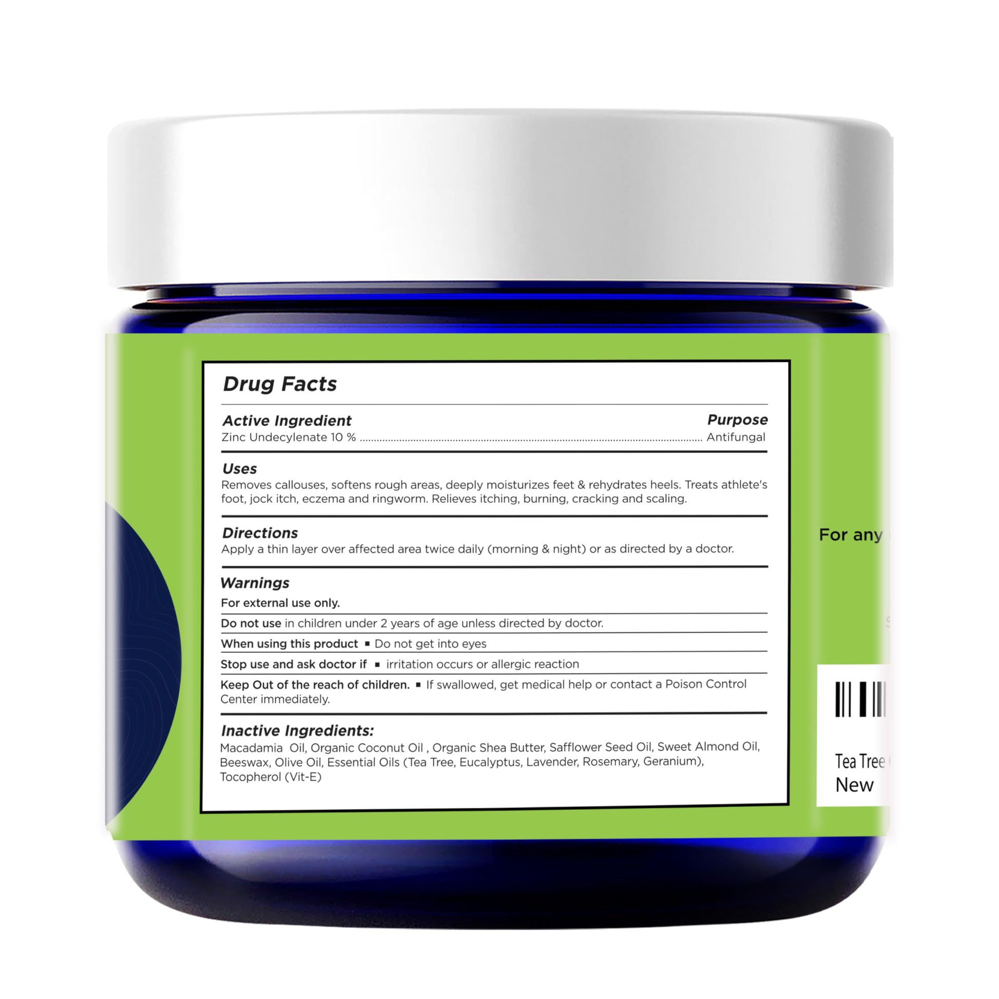 FOOT CURE Tea Tree Oil Balm – Moisturizer for Dry Cracked Feet – Instantly Hydrates & Soothes Irritated Skin & Athlete's Foot – Best Foot Care for Women and Men (Pack of 2) FOOT CURE buy supplements Au
