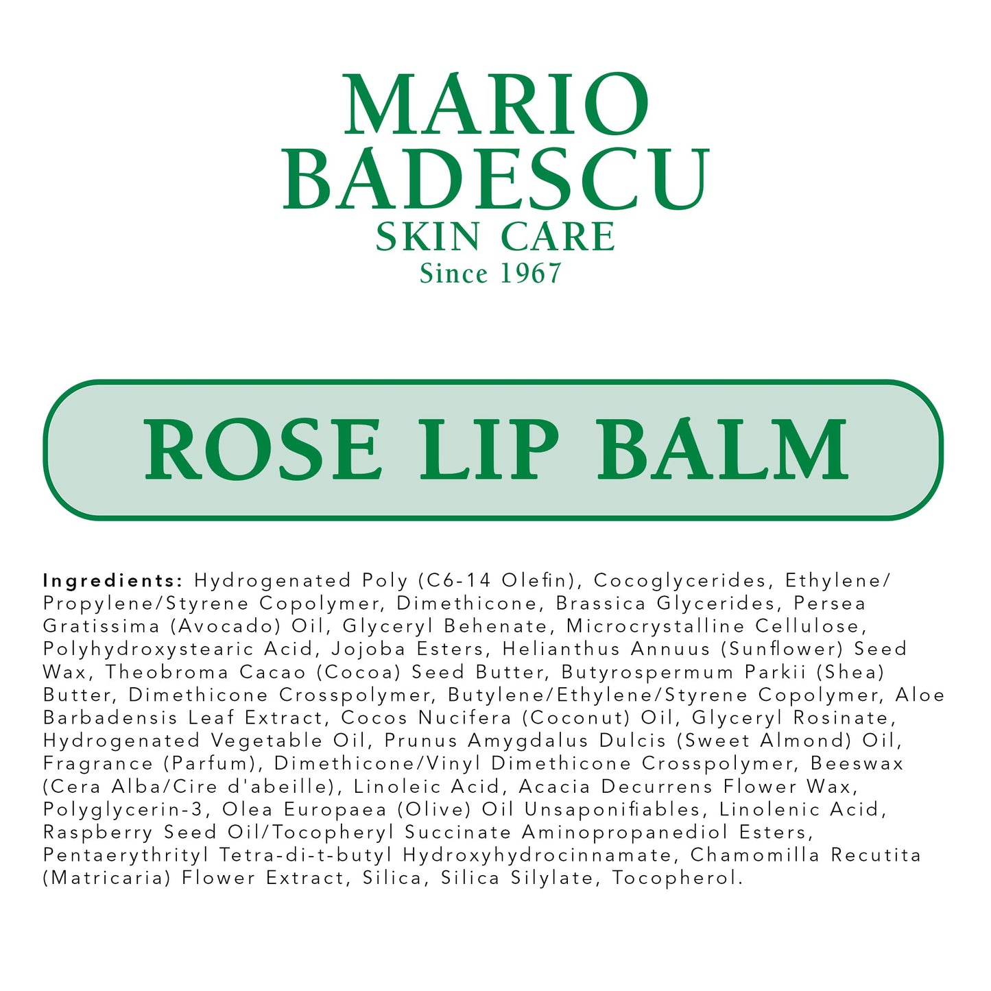 Mario Badescu Moisturizing Rose Lip Balm for Dry Cracked Lips, Infused with Coconut Oil and Shea Butter