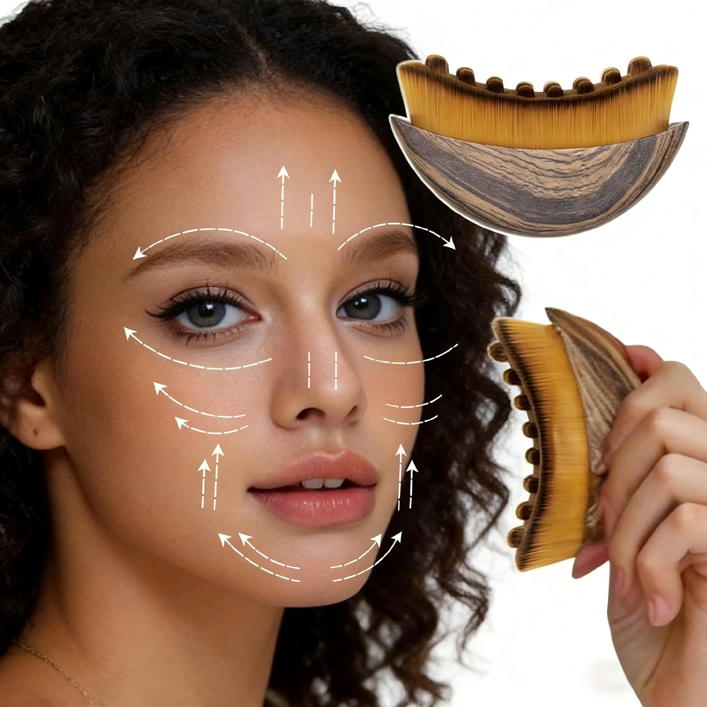 2 PCS New Lymphatic Contour Face Brush for Sculpting – Face Brush for Lymphatic Drainage, Anti-Puffiness, Detox & Lift, Improves Skin Glow & Absorption, Travel-Friendly Portable Design zjywhxdlyf buy supplements Au