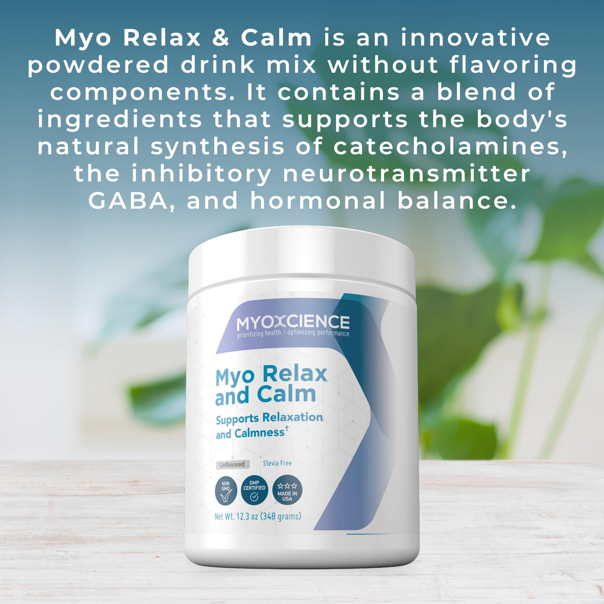MYOXCIENCE Myo Relax & Calm | Myo-Inositol, L-Theanine, Taurine, Magnesium & GABA | Supports Sleep, Neurotransmitter & Hormone Support (Unflavored) (60 Servings) MYOXCIENCE buy supplements Au
