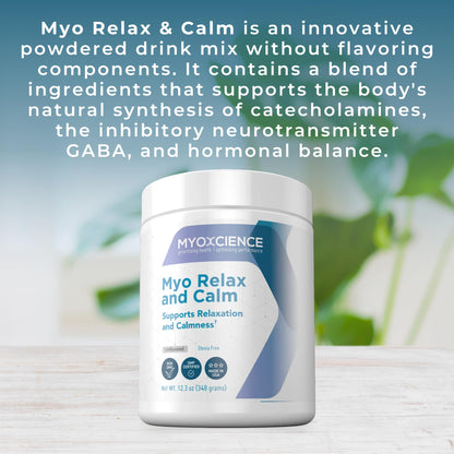 MYOXCIENCE Myo Relax & Calm | Myo-Inositol, L-Theanine, Taurine, Magnesium & GABA | Supports Sleep, Neurotransmitter & Hormone Support (Unflavored) (60 Servings) MYOXCIENCE buy supplements Au
