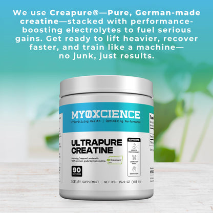 MYOXCIENCE Creapure® Creatine | 5 Grams German Creatine Monohydrate Per Serving | Supports Muscle Performance, Lean Body Mass, & Cognition (90 Serving Jar) MYOXCIENCE buy supplements Au