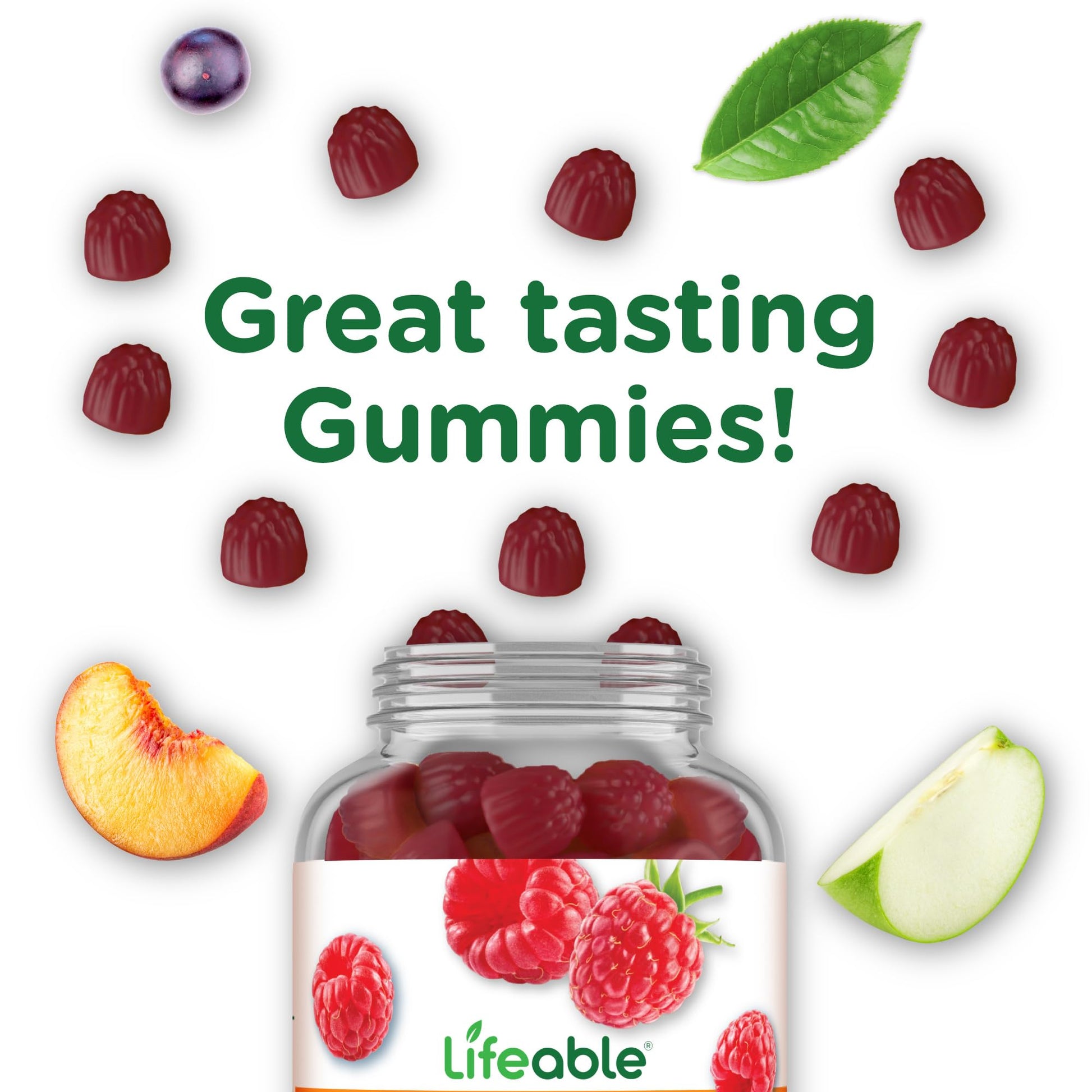 Lifeable Collagen Peptides Gummies | 100mg with Vitamin C | Great Tasting Collagen Supplements | Vegetarian Hair Skin and Nails Gummies | Collagen Gummies for Adults, Men, Women | 90 Gummies Lifeable buy supplements Au