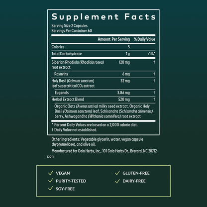 Gaia Herbs Adrenal Health Daily Support, Help Maintain Healthy Energy & Stress Levels*,120 Liquid Phyto-Caps Adrenal Health Nightly Restore, 120 Liquid Phyto-Caps - Bundle Gaia Herbs buy supplements Au