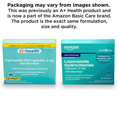 Amazon Basic Care Loperamide Hcl 2 Mg Softgels, Anti-Diarrheal, Easy to Swallow, Controls Symptoms of Traveler's Diarrhea, 24 Count Amazon Basic Care buy supplements Au
