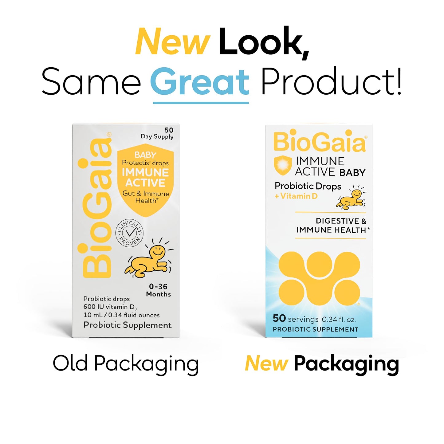BioGaia Immune Active Baby Probiotic Drops + Vitamin D | for Babies & Toddlers 0-36 Months | Supports Digestive & Immune Health