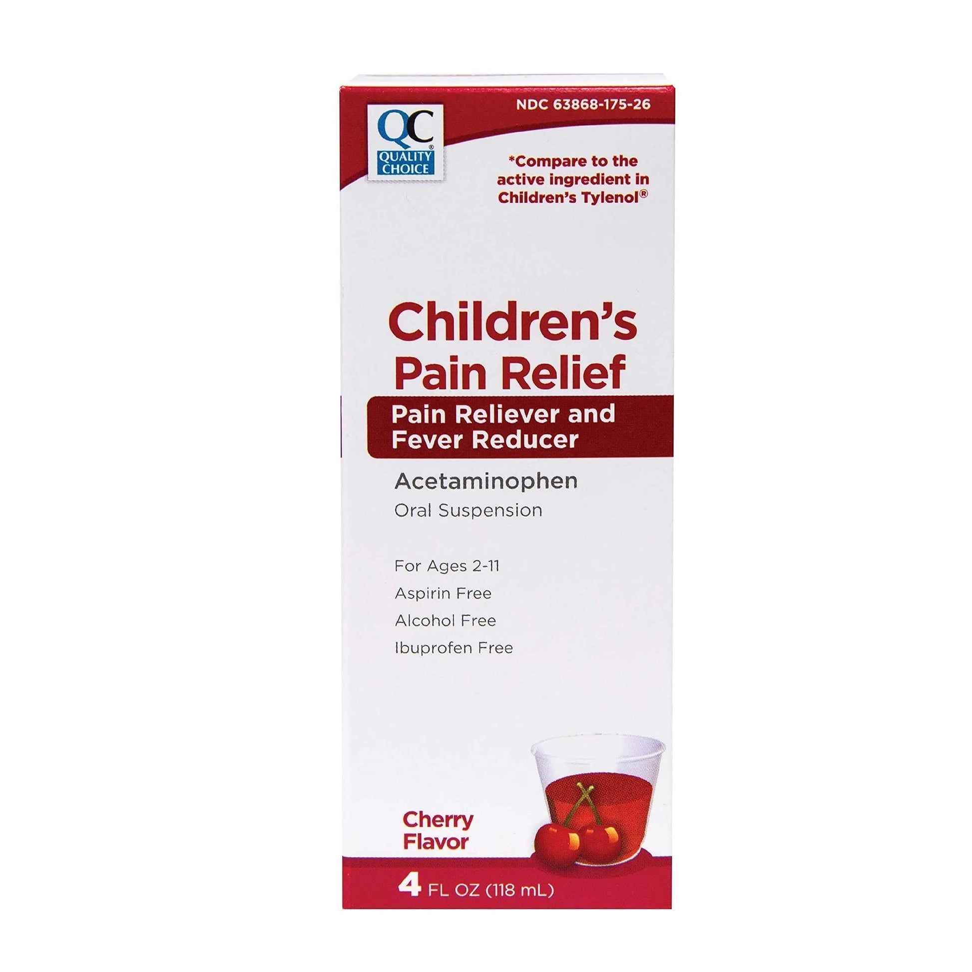 Quality Choice Children's Pain Relief & Fever Reducer for Kids, 4fl oz Acetaminophen 160mg per 5ml, Ibuprofen & Aspirin Free, Liquid Cold and Flu Medicine for Kids, Regular Strength OTC Medication Quality ChoiceBuy Supplements Australia