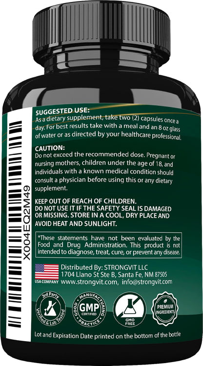 StrongVit Sea Moss Black Seed Oil Ashwagandha Ginger, Organic Sea Moss Capsules with Burdock Root, Irish Seamoss Pills with Bladderwrack, Advanced Multimineral Supplement, USA StrongVitBuy Supplements Australia
