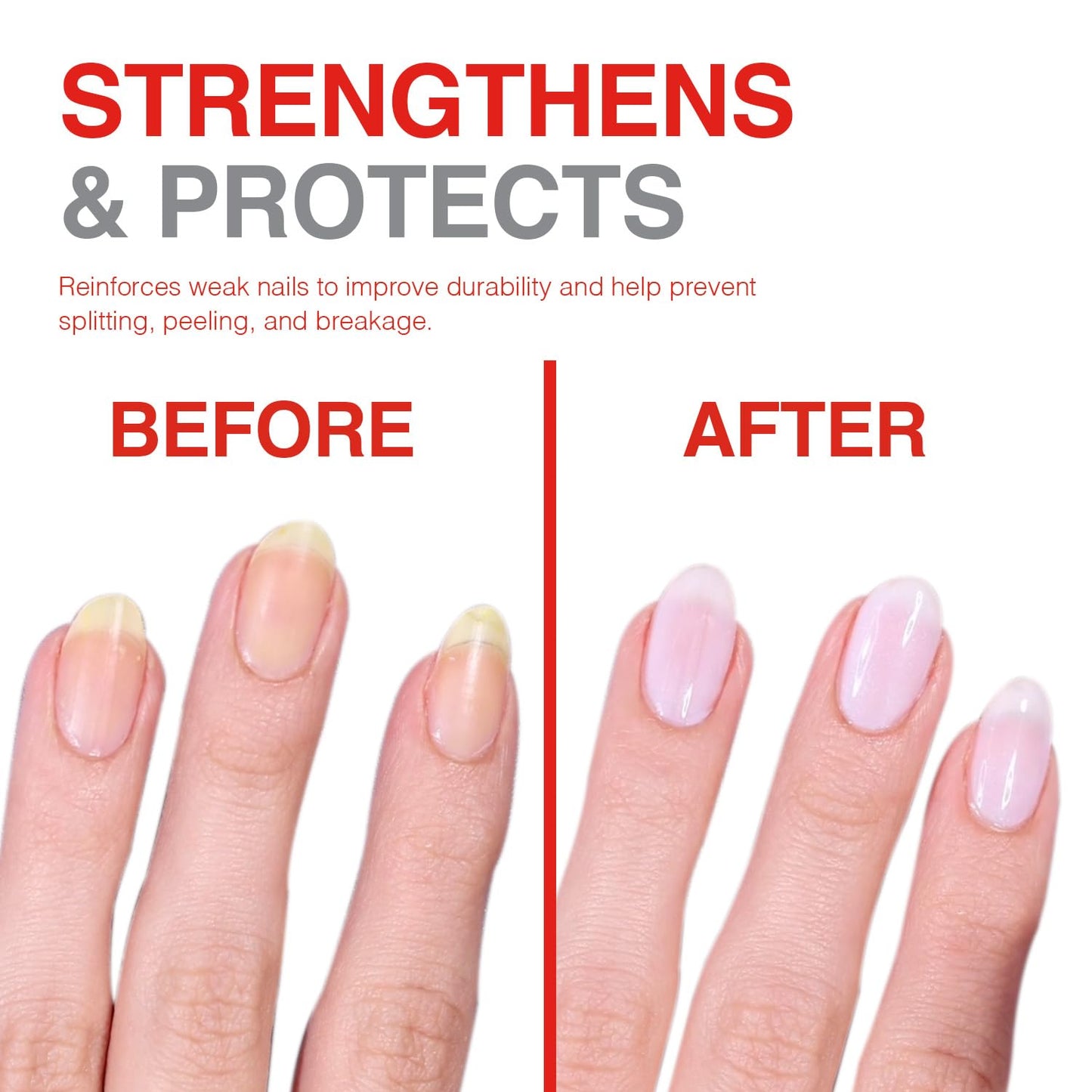 Probelle Tinted Nail Strengthener, Colored Nail Strengthening Treatment, Nail Growth and Repair, Stops Peeling, Splits, Chips, Cracks,