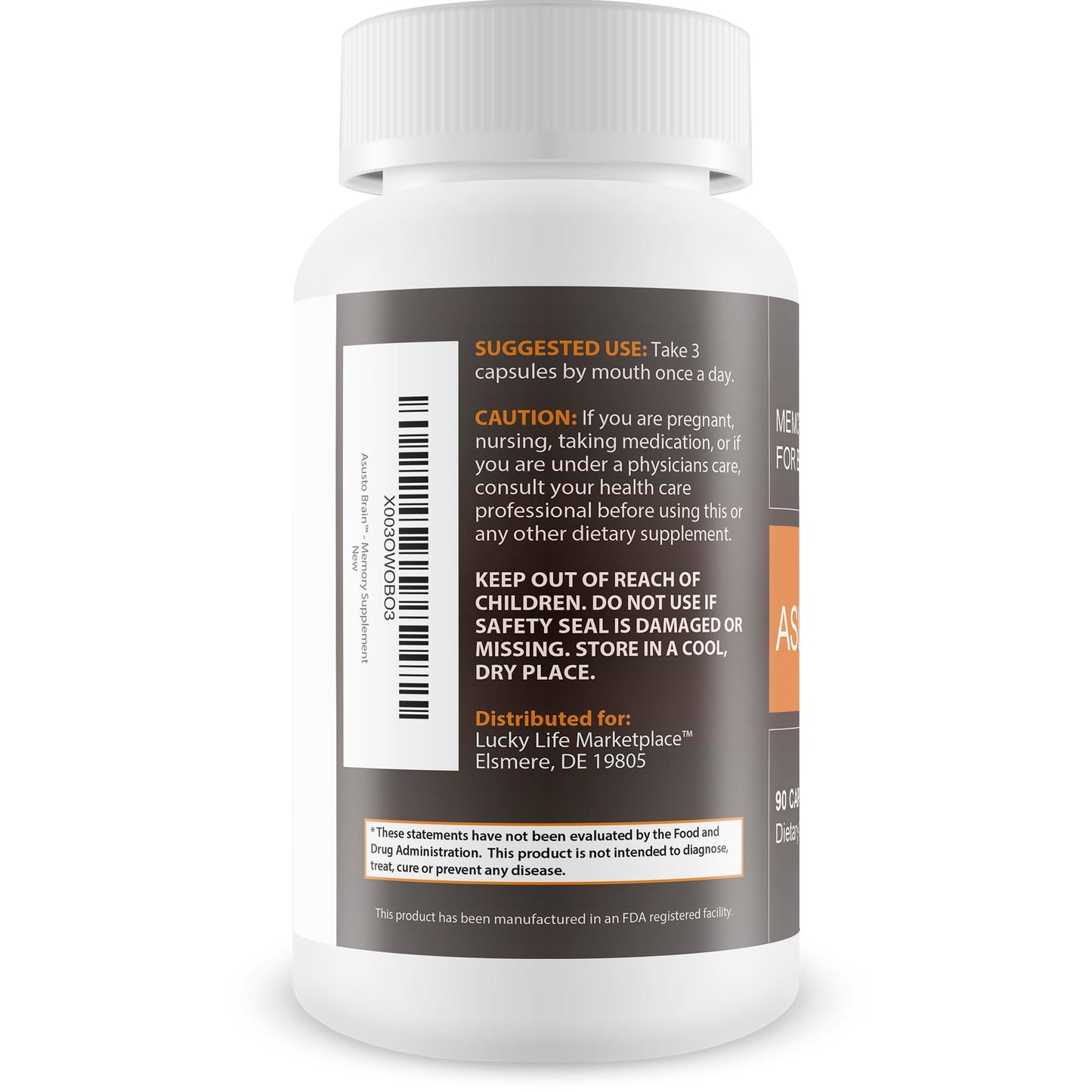 Asusto Memory Supplement for Brain - Improved Capsule Formula - Natural Brain, Memory, & Focus Support - Brain Support - Brain Supplement - Nootropic - Natural Asusto Sandalwood Improved Formula Generic buy supplements Au