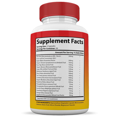 (10 Pack) Vital Fruits and Veggies Supplement Whole Food Red & Green Superfoods Non GMO Vegan Friendly 900 Veggie Capsules 10 Bottles Justified Laboratories buy supplements Au