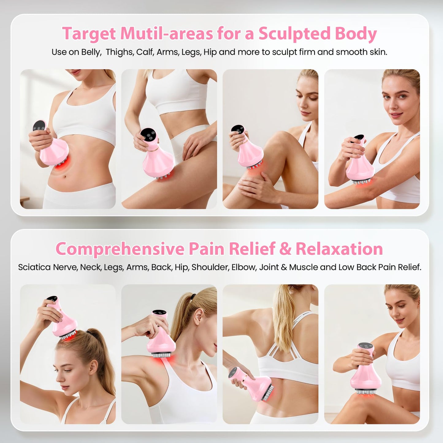 Lymphatic Drainage Massager, Anti Cellulite Massage Tool For Thigh & Belly Stretch Marks & Cellulite Reduction, Handheld Massage tools for Sciatica Nerve, Legs, Arms, Hip, Muscle, Low Back Pain Relief AIHEU buy supplements Au