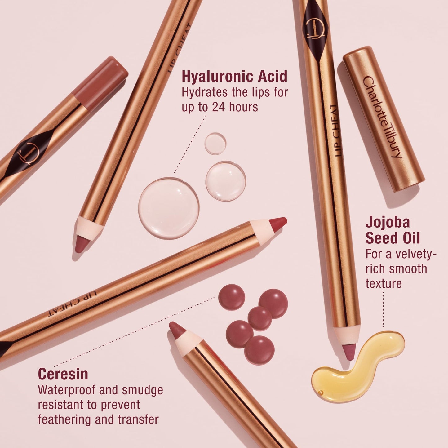 Charlotte Tilbury Lip Cheat Lip Liner Pencil - Gives Lips a Fuller-Looking, Defined Pout - Enriched with Jojoba Oil & Hyaluronic Acid - Waterproof, Smudge-Proof & Transfer-Proof - Pillow Talk Medium Charlotte TilburyBuy Supplements Australia