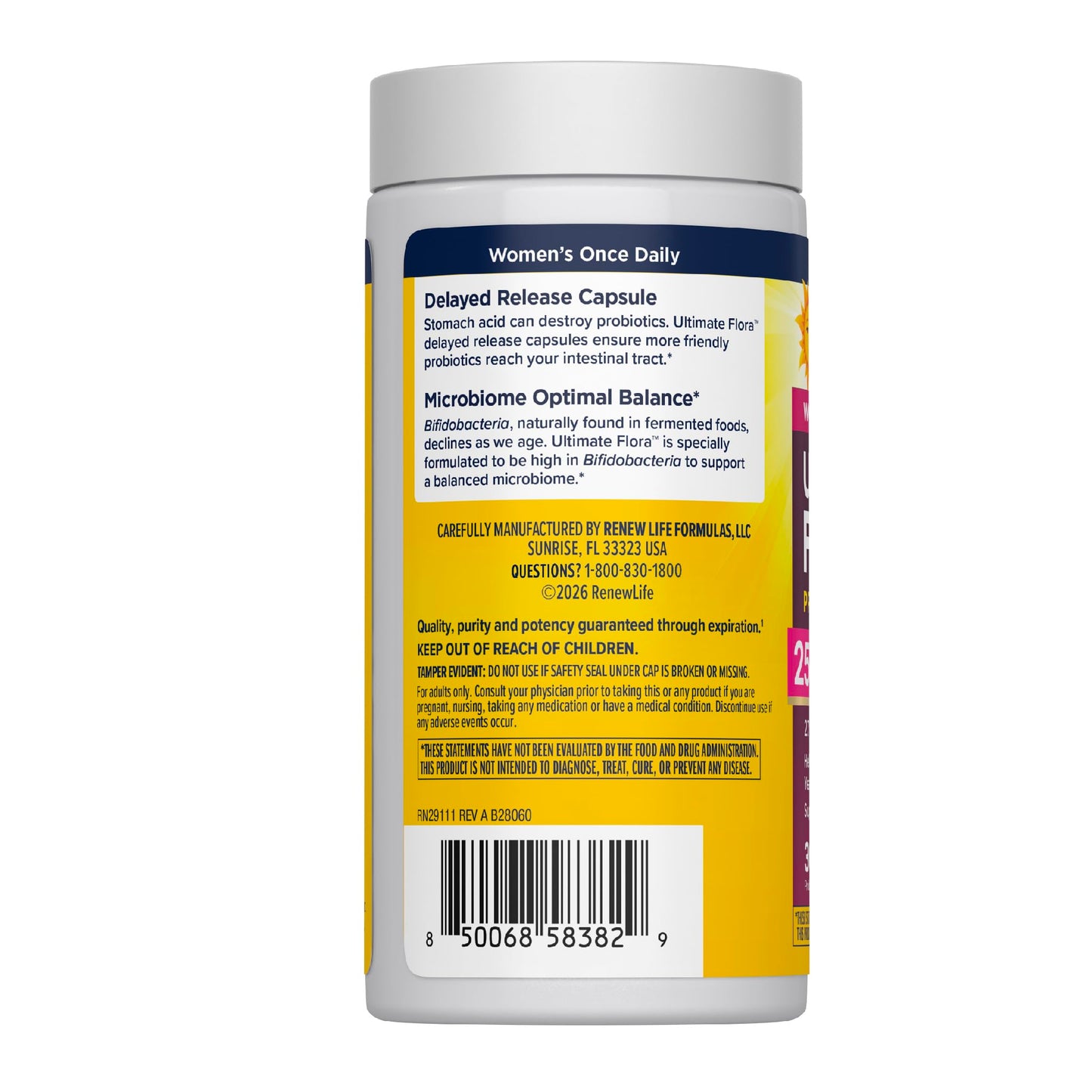 Renew Life Ultimate Flora Probiotics for Women with Prebiotics | 25 Billion CFU | 30 Delayed Release Capsules | 3 in 1 Synbiotic | Supports Digestive and Immune Health | Dairy, Soy and Gluten-Free Renew Life buy supplements Au