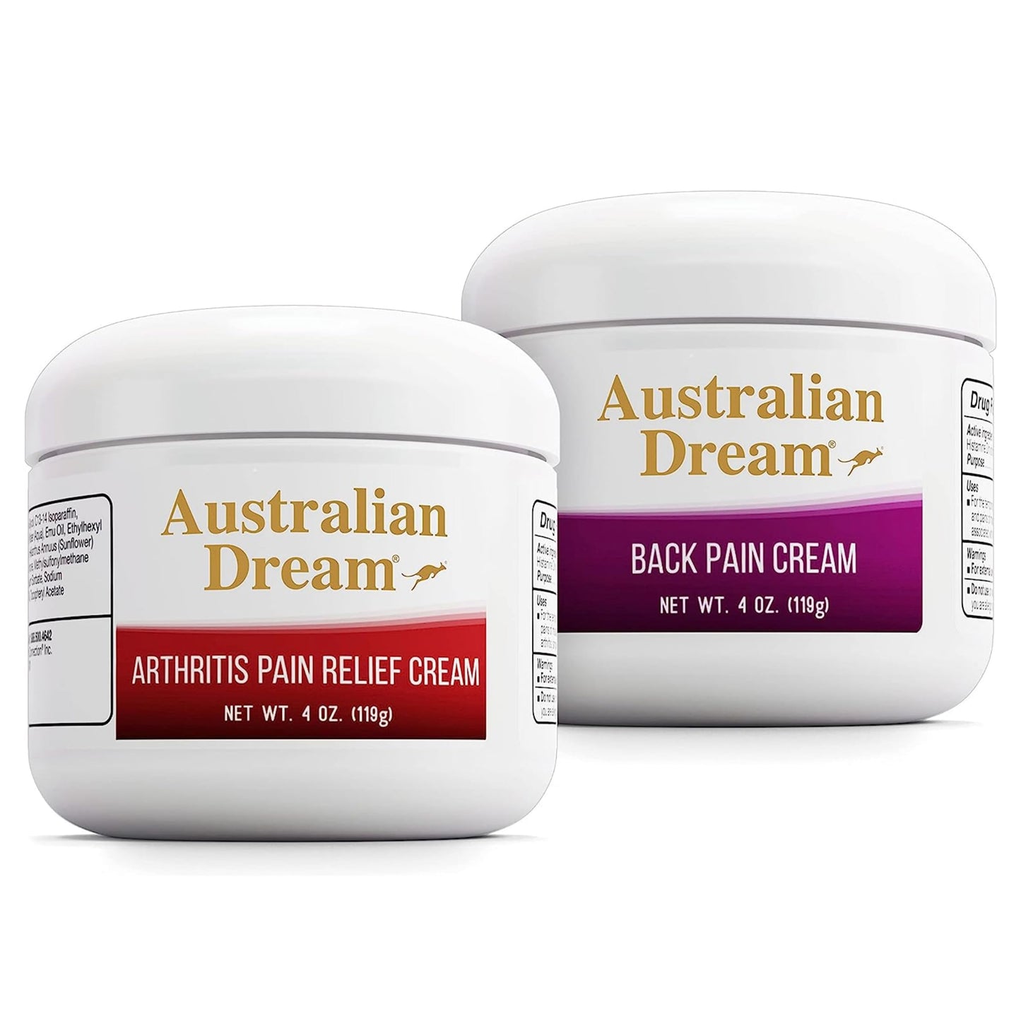Australian Dream Arthritis Pain Relief Cream & Back Pain Cream - Soothing, Non-Greasy Pain Relief Creams - Topical Arthritis Pain Relief Good for Muscle Aches, Joint Pain, or Back Pain - 4 oz Bundle Australian DreamBuy Supplements Australia