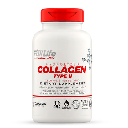 Full Life Hydrolyzed Collagen Supplements - Bovine Collagen Pills for Women and Men - Kosher Collagen Capsules, Gluten-Free - 90 Veggie Capsules 2,500mg Full Life buy supplements Au