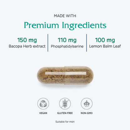 Vitanica MindBlend, Brain Support, Vegan, 60 Capsules VitanicaBuy Supplements Australia