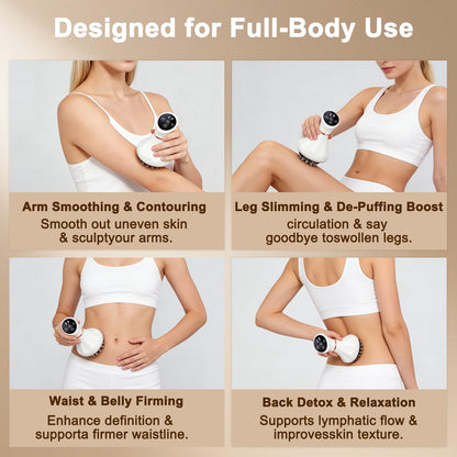 ZRCZRC Lymphatic Drainage Massager, Lymphatic Massager, Helps Reduce Stretch Marks & Cellulite, for Legs, Arms & Belly, Body Sculpting Machine with Microcurrent, Light, Heat & Vibration, White ZRCZRC buy supplements Au