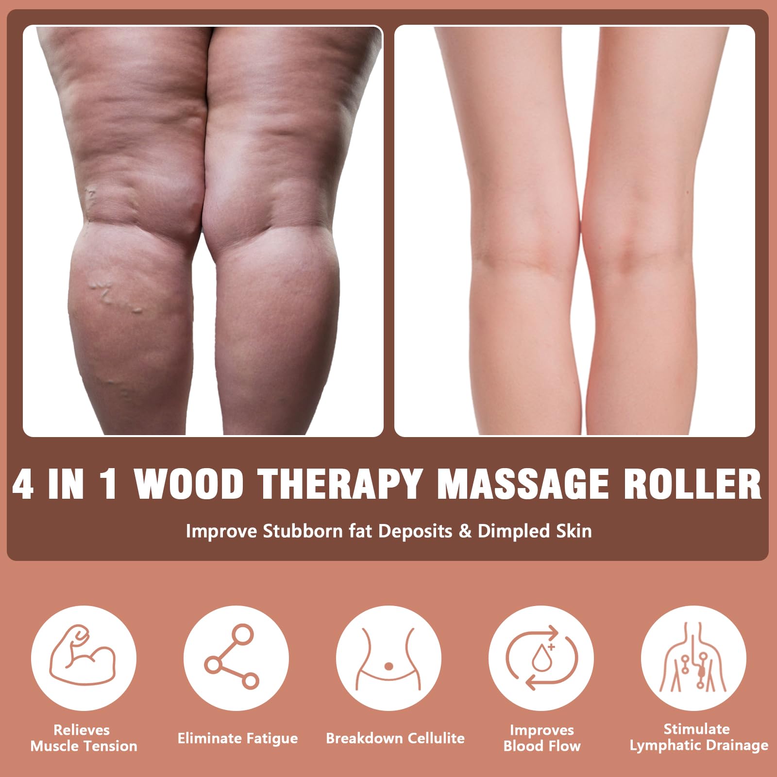 KintKita Wood Therapy Massage Tools 3 in 1,Wooden Lymphatic Drainage Massager, Body Sculpting Tools Cellulite Massager for Maderoterapia, Body Contouring, Relief Muscle, Anti-Cellulite KintKita buy supplements Au